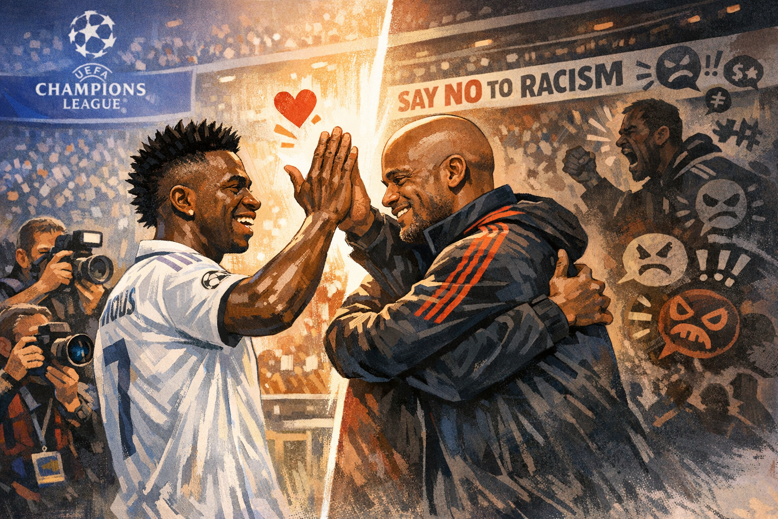Vinícius and Kompany Exchange a Public Gesture That Transcends Competition